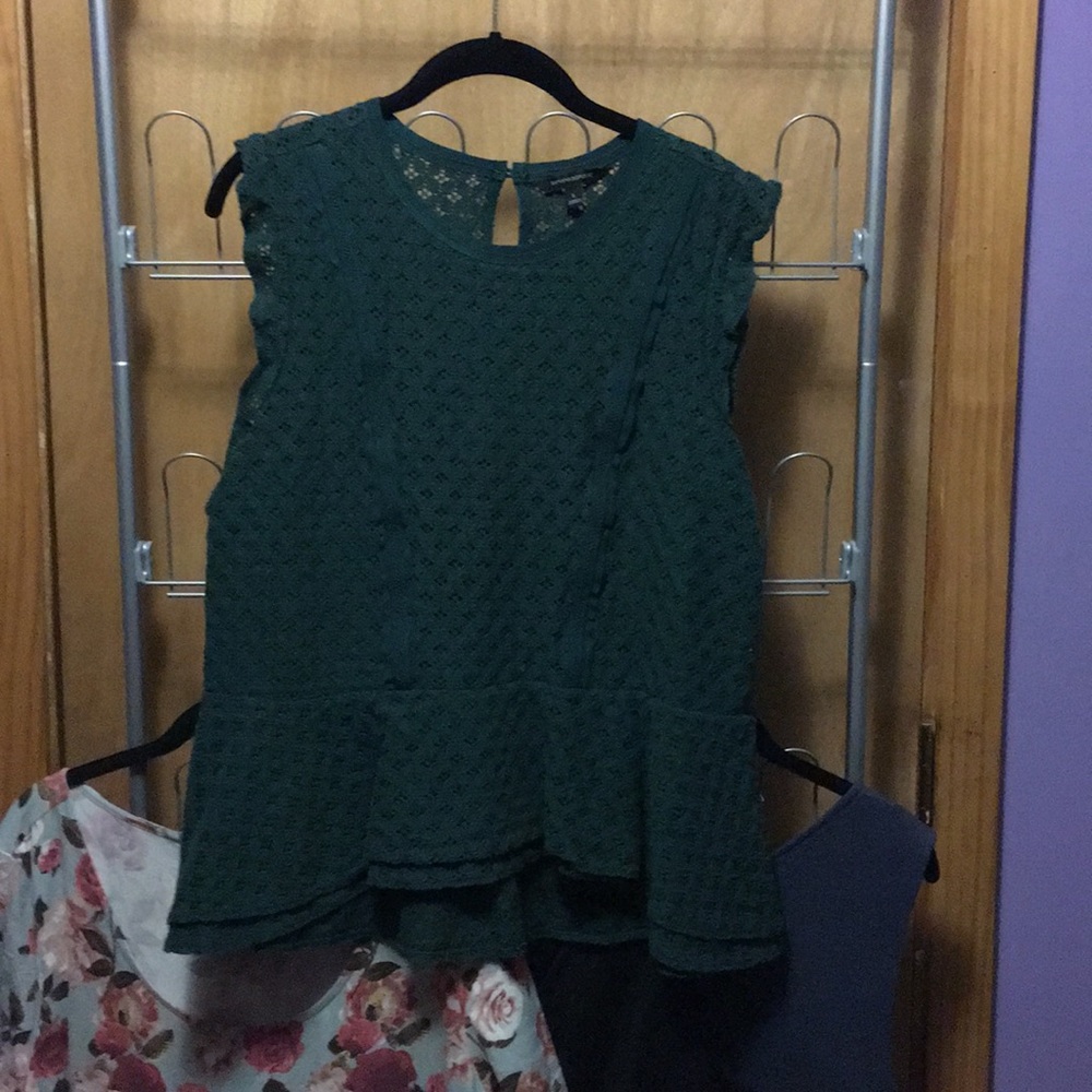 Banana Republic green peplum top